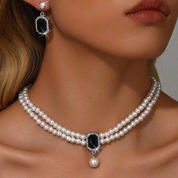 Tarnish-Resistant Pearl Jewelry Set for Women - Perfect Bridal Accessories - Picture 2 of 6